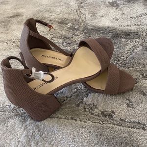 Faux leather? Heels from just fab